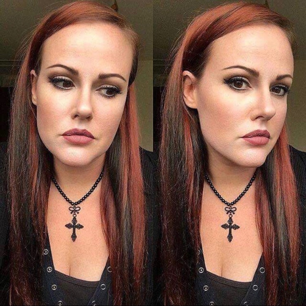 Gothic Black Cross Necklace With Bow